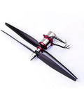 CR23M Coaxial Contra-Rotating Motor 1550KV For RC Helicopter Rig with black props and silver motor body, 76g design.