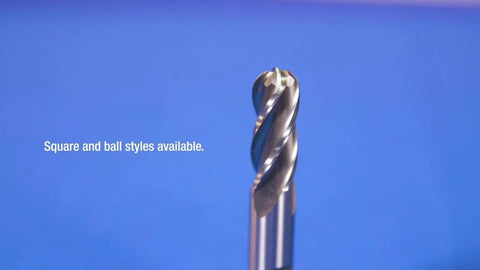 End mill bit, HSS, 2-flute, single-end, 15/16 in diameter, 3/4 in length.