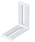 6 Pack 4040 T-Slot Aluminum Inside L Shape Corner Connectors, Heavy Duty M8 Bolt Mounts With Anodized Silver Finish, showing single corner bracket