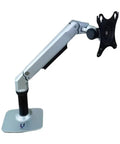 Built Different Heavy Duty Monitor Arm With Smooth Multi Angle Swivel, single arm mount with rock solid base for desks.