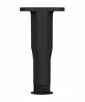 Black Square Adjustable Furniture Leg With Threaded Height Adjustment From Thirteen To Seventeen Point Three Inches for leveling beds