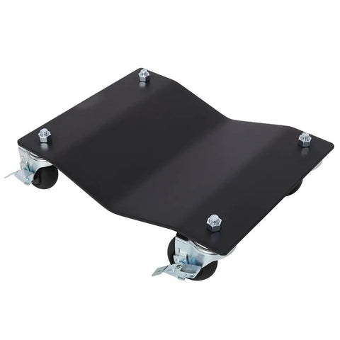 Two Piece Beefy Heavy Duty Car Dolly Set With 5000 Lbs Total Capacity Steel Wheel Dollies With 360 Degree Swivel Casters And Brakes For Garage Trucks SUVs Trailers And Motorcycles black steel dolly with swivel casters and brakes