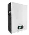 Smart Touch Display 51.2V 100Ah Lithium Ion Battery Straight Up Solid Home Energy Storage Power Wall For Solar Systems side view with handle