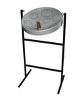 Authentic USA Made Steel Drum Set With Tube Floor Stand showcasing 16 inch gray pan and mallets, ideal for family jamming.
