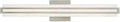 Slick 32W LED Brushed Nickel ADA Bath Vanity Light Bar With Diffused Opal Glass Modern Tubular Bathroom Fixture, horizontal view.
