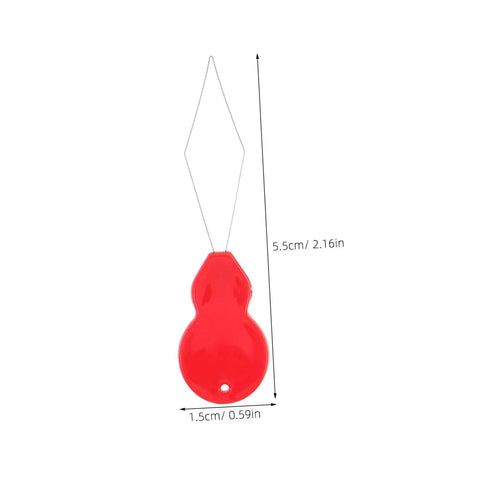 Lightweight Embroidery Needle Threader Kit with Gourd Shaped Plastic and Metal Tools 100 Pack Portable Threading Tool for Hand Sewing and Sewing Machines Easy Peasy Fast Versatile for Embroidery Crafts and DIY Projects, red 5.5cm threader