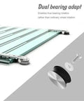 Heavy Duty 12Ft Sliding Barn Door Hardware Kit With Stainless Steel Track System showcasing dual bearing adapt mechanism