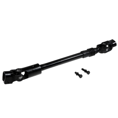 Power Steering Compatible Lower Steering Shaft Replacement For Jeep Cherokee XJ, Comanche, And Wagoneer - Fits 1984 To 1994 Models, Built Tough OEM Quality Steering Column, Easy Install, Replaces 4713943 black metal shaft with U-joints and bolts