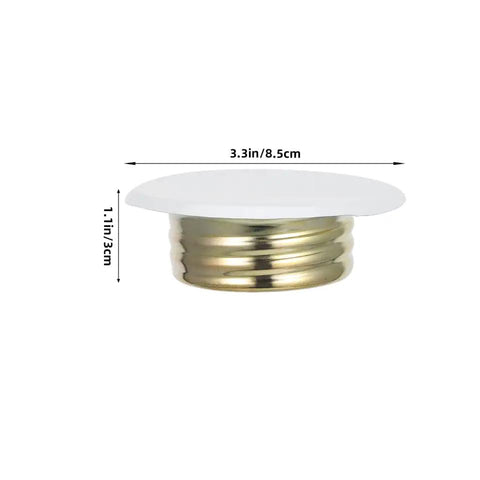 Sleek Iron Fire Sprinkler Nozzle Cover Plate With Tough Head Protector And Snug Ceiling Escutcheon, 3.3in x 1.1in, for tidy installations.