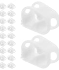 White Plastic Flow Control Tube Clamps Pack For One Quarter To Five Sixteenth Inch Tubing Adjustable Hose Pinch Valves