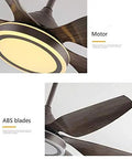 55 Inch Modern Ceiling Fan Light With Remote Acrylic Lampshade And Abs Blades featuring the motor and ABS blades design.