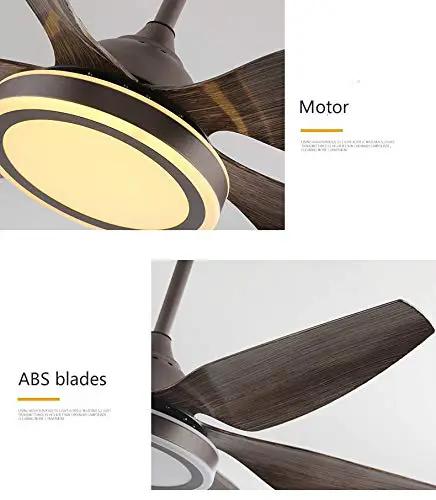 55 Inch Modern Ceiling Fan Light With Remote Acrylic Lampshade And Abs Blades featuring the motor and ABS blades design.