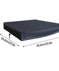 Waterproof Oxford Cloth Spreader Cover For Mini Broadcast Spreader 25.9 By 25.9 Inches With Elastic Hem Cord Black