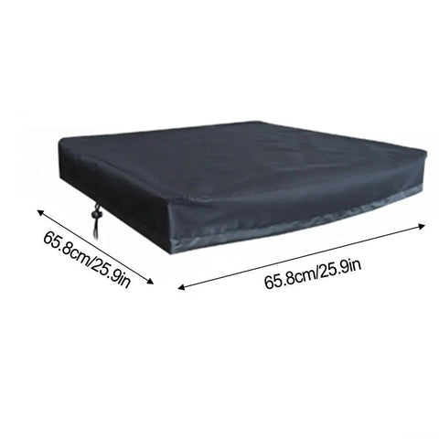 Waterproof Oxford Cloth Spreader Cover For Mini Broadcast Spreader 25.9 By 25.9 Inches With Elastic Hem Cord Black