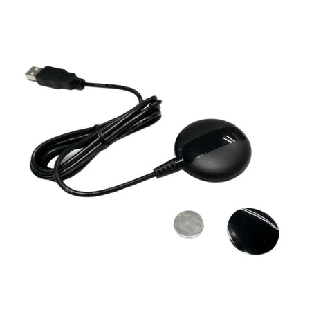 GPS Dongle With UBX G7020 Chipset For Linux And Windows Systems High Sensitivity GPS GLONASS Indoor Outdoor Tracking USB Powered Replacement For BU353S4 GIS Navigation And Geotagging Apps, showing USB connection and compact design.