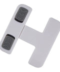 Kidproof Fridge Lock For Cabinets And Drawers With Flexible Strap, tool-free, white lock with adhesive pads visible