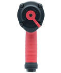 Half Inch Drive Air Impact Wrench With 20 Piece Socket Set, High Torque Pneumatic Tool handle with red grip for heavy shop jobs.