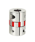8mm To 18mm Bore Flexible Shaft Coupling Aluminum Body 40mm Diameter 66mm Length Spider Style Coupler