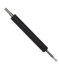 Hardworking Platen Roller R10085000 for SATO GL408E GL412E, black rubber construction, slim design, essential for thermal printing.