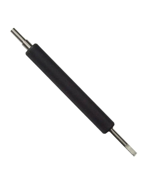 Hardworking Platen Roller R10085000 for SATO GL408E GL412E, black rubber construction, slim design, essential for thermal printing.