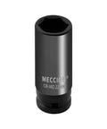 Half Inch Drive Impact Socket 22mm 6 Point Cr-Mo Deep Socket 78mm Length Heavy Duty Black Phosphide Finish Rust Resistant
