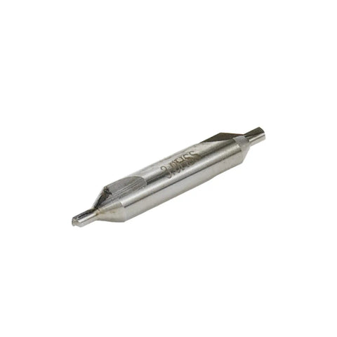 Straight Up Rock Solid HSS Center Drill Bits With Bang On Point 3Mm Tip And Clean 60 Degree Cut Perfect For Shop Lathes And Metal Projects Comes As A No Nonsense 10 Piece Set, close-up of 3mm tip drill bit.