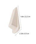 White Rubber Door Wedge Stopper Set showing dimensions 4.8in x 2.16in, Non-Slip Floor Door Stop Tools To Prevent Slamming, 5 Pack