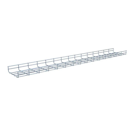 Heavy Duty Wire Mesh Cable Tray Electro Zinc Plated Silver Steel For Easy Cable Organization 1.97 In By 7.88 In By 59.06 In 2 Pack Cut