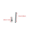 Rock Solid Grip Smooth Sailing Install Kickass Carbon Steel Double Head Baseboard Screws With Pilot Sleeve For Seamless Molding And Drywall Invisible Nails 100 Pack, 28mm screw and 53mm sleeve shown.