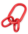 G80 Chain Sling Ring Oblong Master Link Hoist Ring For Lifting Rigging 8 Ton Capacity Red Heavy Duty Steel Connector