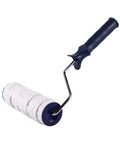 Decorative Paint Roller Kicking Off Fresh Walls With A Slick Floral Scroll Design For Rapid Stamping And Garden Trails Featuring Top Shelf Microfiber Coverage For Effortless Diy Upgrades with white microfiber cover and handle.