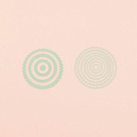 Mini Die Set For Scrapbooking And Card Making - 7 Scalloped Circle Dies
