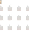 Wireless Inductively Rechargeable Flameless LED Tealight Candles Replacements 12 Pack Warm White shown in grid layout