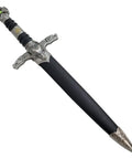 Medieval Knights Of Templar Themed Hunting Knife With Scabbard featuring ornate hilt, 14 Inch Overall Length, 9 Inch Blade, 440 Stainless Steel