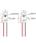 Technical diagram of Five Pack Infrared Break Beam Sensor Module For Arduino And Robotics, showing dimensions and wiring.
