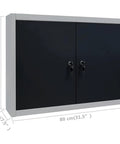 Heavy Hitter 63 Inch Garage Workstation featuring two rugged locking cabinets with keys, measuring 60x80 cm.