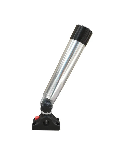 Rugged Heavy Duty Aluminum Rocket Launcher Rod Holder With 90 Degree Gunnel Track System, Fully Adjustable 360 Degree Rotation And Tilt, Over 9 Inch Tubing, Marine Grade CNC Machined, Built For Versatrack And Lund Ranger Lowe Boats, aluminum rod holder
