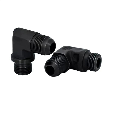 Heavy Duty Carbon Steel D Type Elbow Male Ball Joint Hydraulic Oil Pipe Fitting Forged Right Angle Connector Solid Build Garage Shop Top Shelf Fluid Line Replacement Parts Legit and built to last hard enough for your next big fix up job. black elbow fittings
