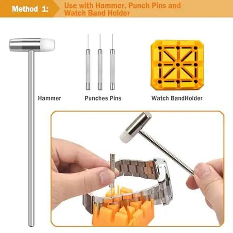 Watch Repair Tool Kit With 149 Piece Set For Link Removal And Battery Replacement For DIY Beginners And Pros, tool demonstration