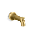 Tone Integrated Diverter Tub Spout in Vibrant Brushed Moderne Brass Finish With Six And Nine Sixteenths Inch Reach Slip Fit Connection