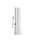 Open House Feather Flag Banner Kit With 15 Ft Pole System Ground Stakes Travel Bag Real Estate Outdoor Signage components displayed.