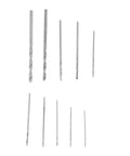 10 micro drill bits set for Pin Vise Hand Drill Double End 1mm Chuck with PCB jewelry metal wood plastic resin DIY crafts
