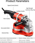 Built Tough Workhorse Three Head Concrete Grinder And Wall Sander With Six Variable Speeds Pro Grade Cement Planer for smooth polishing.