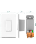Single Pole Smart Light Switch With Neutral Wire Required 2.4GHz WiFi Works With Alexa And Google Home Schedule Remote Control Easy