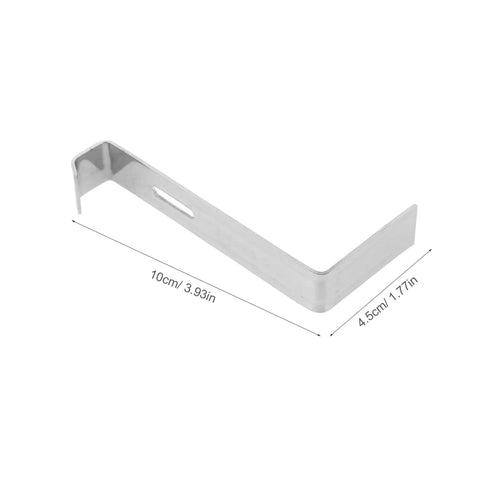 Side view of a single metal clip from the 15Pcs Heavy Duty Non Slip Roof Tile Clips Kit For Quick Tile Replacement And Secure Fixing.
