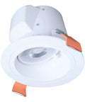 Close-up of 6 Inch Adjustable Canless LED Recessed Light For Sloped Ceilings, Dimmable With Color Temperature 2700K To 5000K, 1600 Lumens.