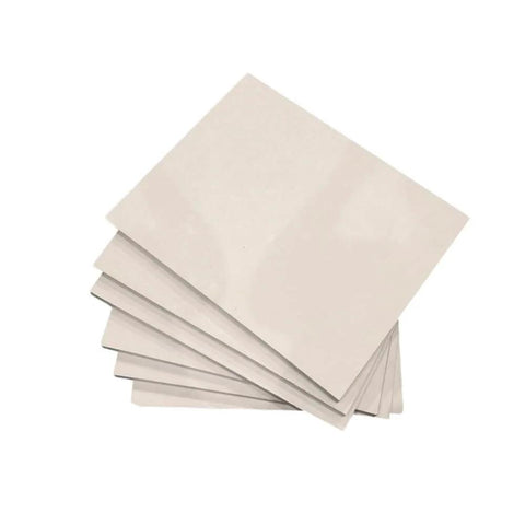 Stack of White PTFE Plastic Sheet 500x500x0.5mm Heavy Duty Pro Grade Plate for electrical insulation and DIY projects
