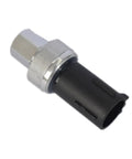 Ford Air Conditioning Pressure Transducer Sensor Switch Direct Fit For Focus Fiesta Escape Windstar Navigator MKS MKX MKZ Explorer Crown Victoria Replaces 6F93 19D594 AA 6L2Z 19D594 BA showing black connector and silver metal body