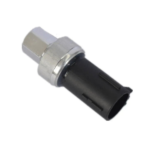 Ford Air Conditioning Pressure Transducer Sensor Switch Direct Fit For Focus Fiesta Escape Windstar Navigator MKS MKX MKZ Explorer Crown Victoria Replaces 6F93 19D594 AA 6L2Z 19D594 BA showing black connector and silver metal body