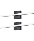 Modern LED Vanity Lights For Bathroom 24 Inch Over Mirror Fixtures 14W Daylight White 2 Pack on black iron mount